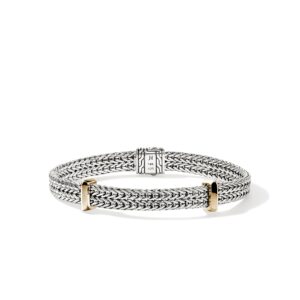 Icon Link Bracelet, Sterling Silver, Gold, 6MM
