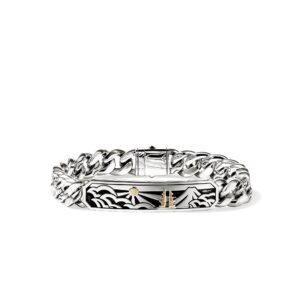 Legends ID Bracelet, Gold, Sterling Silver, 11MM