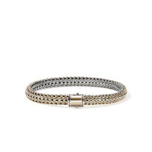 Icon Bracelet, Reversible, Gold, Sterling Silver, 6.5MM