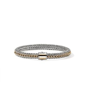 Icon Bracelet, Reversible, Gold, Sterling Silver, 6.5MM