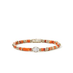 JH Lovestruck™ Heishi Bracelet, Gold, Sterling Silver, Hardstones, Enamel, Diamond, 1.0TCW