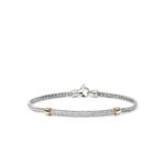 JH Essential Pave Bracelet, Gold, Sterling Silver, Diamonds, 2.5MM