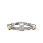 Icon Stud Bracelet, Gold, Sterling Silver, Diamonds, 6MM