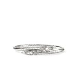Naga Flex Cuff, Sterling Silver, Diamonds, 4.2MM