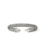 Spear 50 Flex Cuff, Sterling Silver, Diamonds