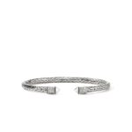 Icon Stud Flex Cuff, Sterling Silver, Diamonds