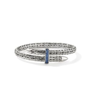 Spear Flex Cuff, Sterling Silver, Gemstones, 5.5MM