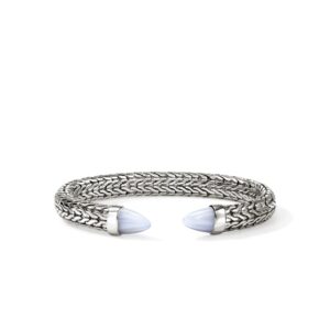 Spear 50 Flex Cuff, Sterling Silver, Blue Lace Agate