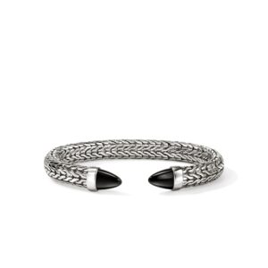 Spear 50 Flex Cuff, Sterling Silver, Black Onyx