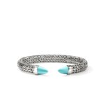 Spear 50 Flex Cuff, Sterling Silver, Turquoise