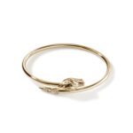 Naga Cuff, Gold, Diamonds, Slim