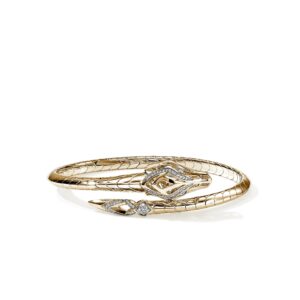 Naga Flex Cuff, Gold, Diamonds