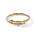 Spear Flex Cuff, Gold, Diamonds, 5.5MM