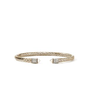 Icon Stud Flex Cuff, Gold, Diamonds