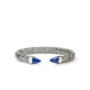 Spear 50 Flex Cuff, Sterling Silver, Lapis Lazuli