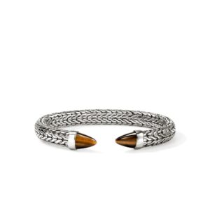 Spear 50 Flex Cuff, Sterling Silver, Tiger Eye