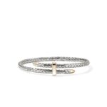 Spear Flex Cuff, Gold, Sterling Silver, 4MM