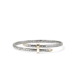 Spear Flex Cuff, Gold, Sterling Silver, 4MM