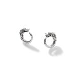 Naga Stud Earrings, Sterling Silver