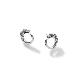 Naga Stud Earrings, Sterling Silver