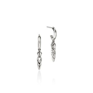 Naga Drop Earrings, Sterling Silver
