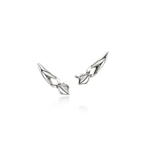 Naga Earrings, Sterling Silver