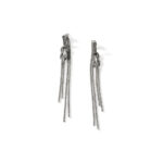 Love Knot Drop Earrings, Sterling Silver