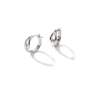 Surf Hoop Earring, Sterling Silver, 18.5MM