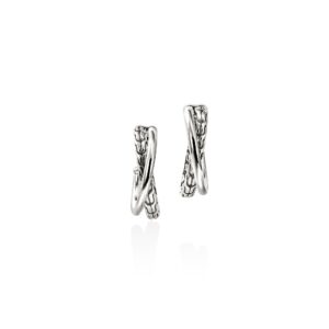 JH Essential Crossover Earring, Sterling Silver, 20.5MM