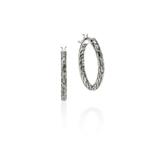 JH Essential Hoop Earrings, Sterling Silver, 22MM
