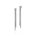 Icon Stud Earrings, Sterling Silver, Diamonds
