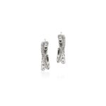 JH Essential Pavé Crossover Earring, Sterling Silver, Diamonds, 20.5MM