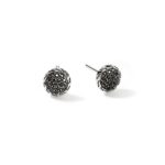 JH Essential Pavé Stud Earring, Sterling Silver, Gemstones, 7MM