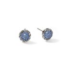 JH Essential Pavé Stud Earring, Sterling Silver, Gemstones, 7MM