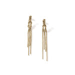 Love Knot Drop Earrings, Gold
