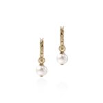 JH Essential Pearl Hoop Earring, Gold, 16MM