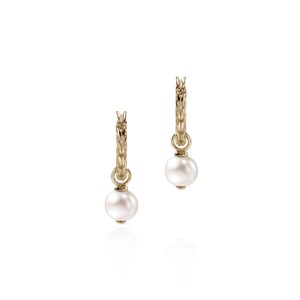 JH Essential Pearl Hoop Earring, Gold, 16MM