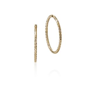 JH Essential Flex Hoop Earrings, Gold, 39MM