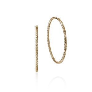 JH Essential Flex Hoop Earrings, Gold, 50MM