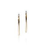JH Essential Hoop Earring, Gold, Sterling Silver, 34.5MM