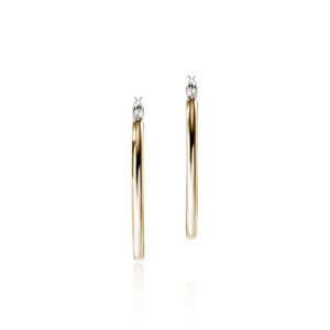 JH Essential Hoop Earring, Gold, Sterling Silver, 34.5MM
