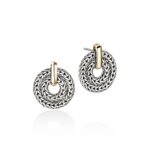 Icon Link Earrings, Gold, Sterling Silver, 22MM