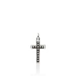Nailhead Cross Pendant, Sterling Silver
