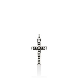 Nailhead Cross Pendant, Sterling Silver
