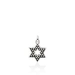 Nailhead Star of David Pendant, Sterling Silver