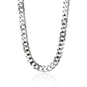 Curb Chain Necklace, Sterling Silver, 14MM