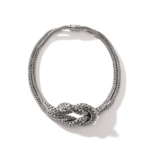 Love Knot Necklace, Sterling Silver, 11.5MM