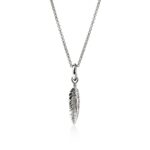 Feather Talisman Necklace, Sterling Silver