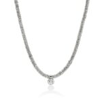 JH Lovestruck™ Heishi Pendant Necklace, Sterling Silver, Diamond, 1.0TCW