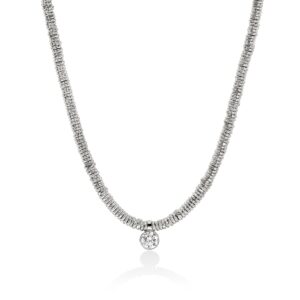 JH Lovestruck™ Heishi Pendant Necklace, Sterling Silver, Diamond, 1.0TCW